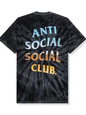 Anti Social Social Club Thermal Internal Black Tie Dye Tee